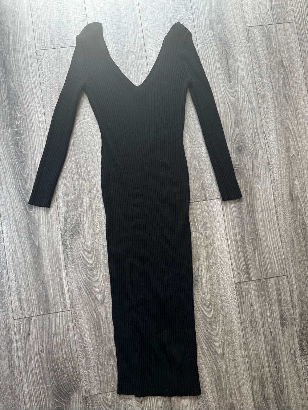 Plus size Black V-Neck Maxi Dress